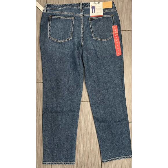 Seven 7 Women's High Rise Slim Straight Jean Size 14 Birch NWT - Picture 5 of 8